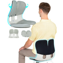 curble GRAND (Extra Wide & Sturdy) BURKOLAT SZETT - Ergonomikus httmaszt szk leveheto huzattal, derktmasszal a testtarts korrekcijhoz s az