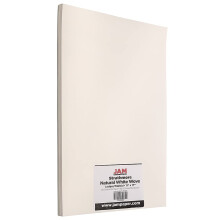 JAM PAPER Ledger 80lb Karton – 11 x 17 – Tabloid-Einband – 237 g/m² – naturweißes Wove Strathmore – 25 % Baumwolle – 50 Blatt/Packung