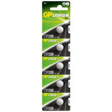 Pile bouton CR1220 lithium - Murata - Lot de 5 - CR1220 - Lithium - 3 V - 40 mAh - 12 mm - 2 mm