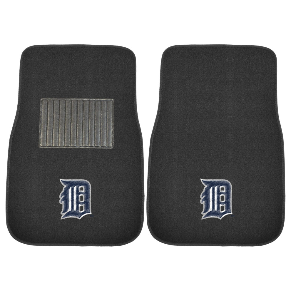 Fanmats 10750 Detroit Tigers 2-Delige Geborduurde Teamlogo Automattenset Voor De Voorste Rij-image