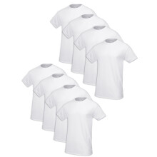 Fruit of the Loom Camisetas interiores de algodn sin etiquetas para hombre, tamao regular, paquete de 8, color blanco grande