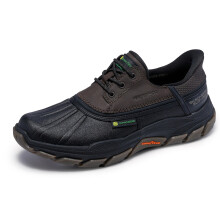 Skechers Men's John Deere Respected Tanzier Built Rain Shoe Black/Brown 10.5