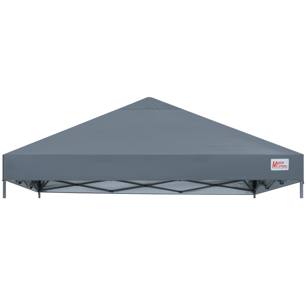 MASTERCANOPY 10x10 Dark Gray Pop Up Canopy Replacement Top for Durable Pop-up Straight Leg Canopy
