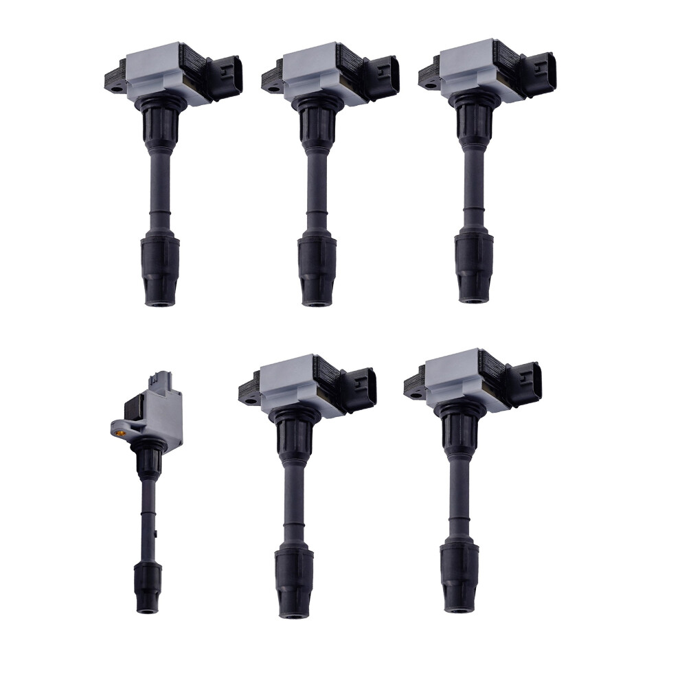 Ena Black Set Of 6 Ignition Coil Pack 2000 2001 3.3 3.5 Compatible With Infiniti Nissan Pathfinder Qx4 00 01 3.3L 3.5L V6 Coils Replacement For C1335 C1332