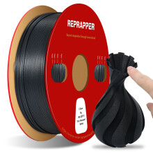 Filamento TPU conduttivo Reprapper 1,75 mm (0,03 mm) 2,2 libbre (1 kg) per stampante 3D Filamento flessibile elettroconduttivo nero