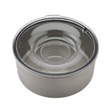 Bebederos antigoteo Slopper Stopper - Taz   n de titanio - Para perros de razas gigantes (38-60 kg), di   metro de 9,84 cm, capacidad de 1 gal   n