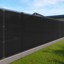 Voorruit 4less 4 'x 18' privacy hek scherm zware voorruit schermen mesh fabric schaduw netto dekking met messing grommtes voor buitentuin tuin we