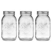 Ball Mason Jar-32 oz. Duidelijk Glas Wide Mouth - Set van 3