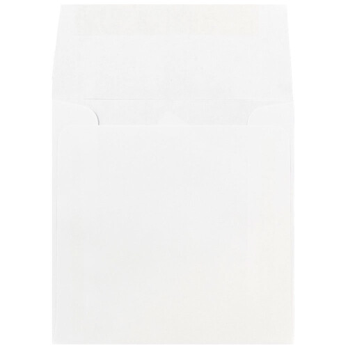 JAM PAPER 5 x 5 Square Invitation Envelopes - White - Bulk 250/Box 1
