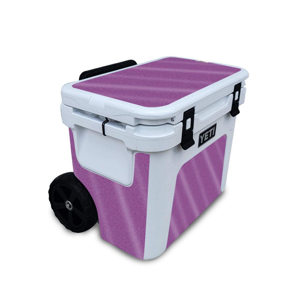 Glanzende Glitzer-Skin, Kompatibel Mit Yeti Roadie 32 Kuhlbox Mit Radern ? Durchgehendes Lila ? Hochwertige 3M-Vinyl-Schutzfolie ? Einfach Anzubr-image