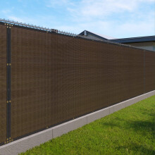 Windscreen4less 4' x 26' Sichtschutzzaun, robuster Windschutzscheiben-Zaun, Netzstoff-Schattennetzabdeckung mit Messingsen fr Auenwand, Garten, Ho