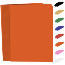 100 hojas de stock de tarjeta naranja 8.5 x 11in 250gsm 92 lb Cardstock Stock Papel de construccin Papel de impresora de peso pesado Para invitacion