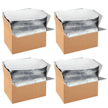 Cajas de envo aislantes de yssoa 4 paquete con aluminio de aluminio aislamiento trmico paquete fro cajas de envo para caja de refrigerador de esp