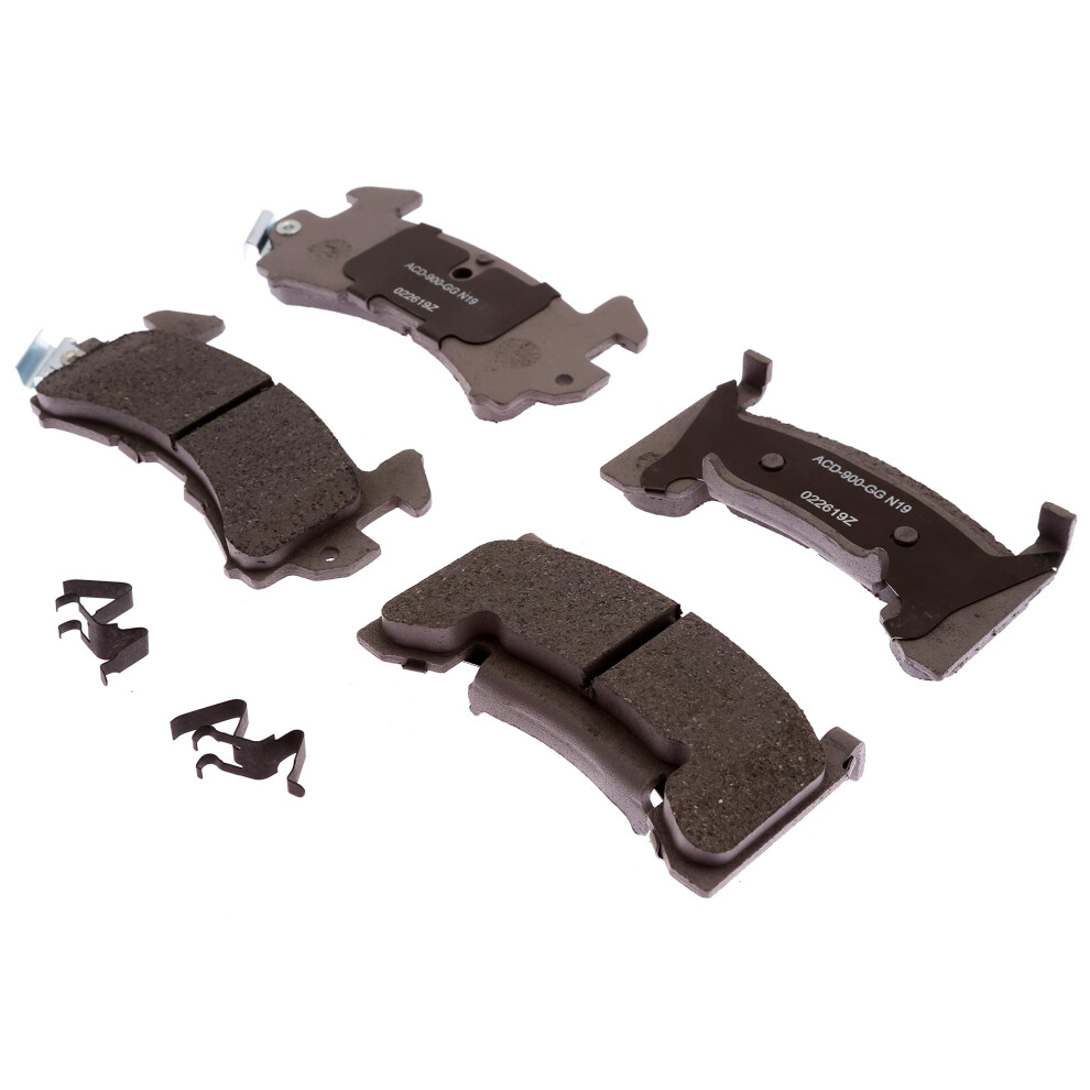 Acdelco 14D154chf1 Ceramic Disc Brake Pad Set With Clips Silver 808709852452