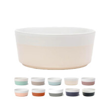 Waggo Dipper Ceramic Dog Bowl for Small and Large Breeds - Heavyweight and Durable Pet Food and Water Dish Crock Dishwasher Safe Modern (Large Butt