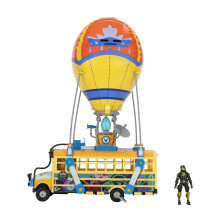 FORTNITE Battle Bus - Véhicule de 35 cm avec ballon gonflable, lumières, sons et figurine de 10 cm