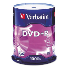 Verbatim 95098 DVD+R-Discs, 4,7 GB, 16x, Spindel, 100 St  ck/Packung