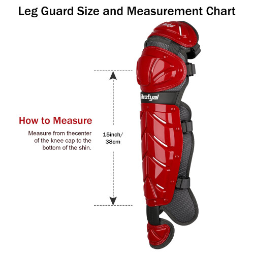 Beutyal Beisebol Softball Catcher Leg Guards Caneleiras Adulto 15 Polegadas 1