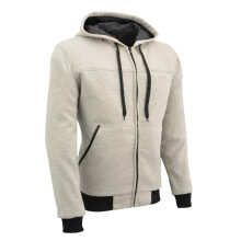 Sudadera con capucha y protecci   n para montar a caballo Milwaukee Leather MPM1788 para hombre, color plateado, con certificaci   n CE y fibras de a
