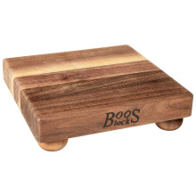 John Boos Block Square Wood Cutting Board B Series w/Feet 9""""x9""""x1.5"""" Walnut