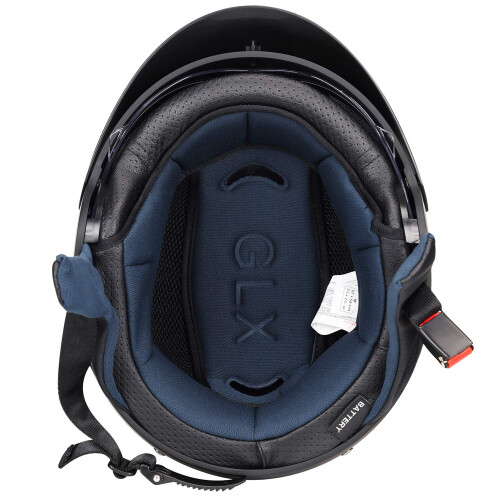 GLX M14 Open Face Motorcycle Helmet - Matte Black Medium - DOT Approved 2