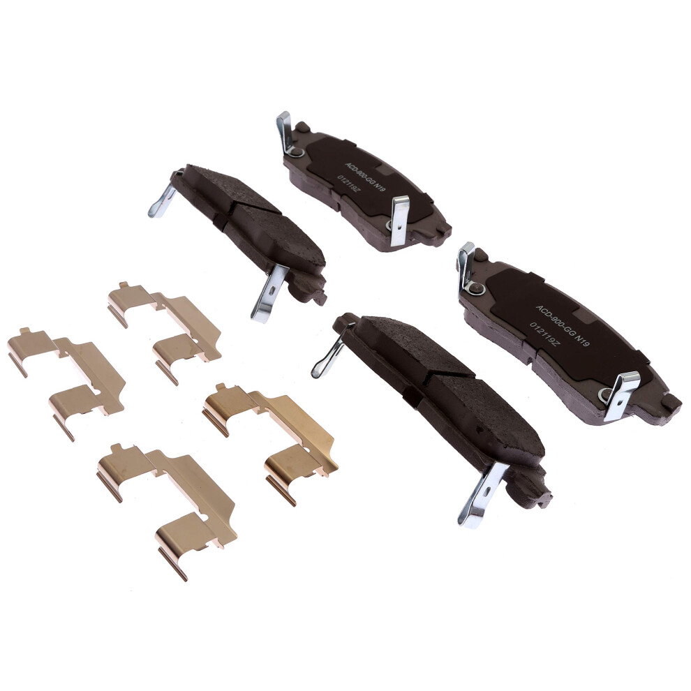 Acdelco Advantage 14D883chf1 Ceramic Rear Disc Brake Pad Set With Clips 808709852841