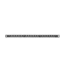 19" kytkentäpaneeli - Lanberg - PPS6-0024-B - 24 RJ45-porttia - Yhteensopiva FTP Cat.6 - 0,5U