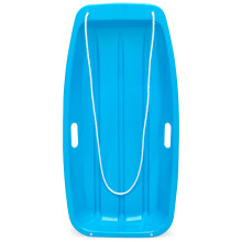 Best Choice Products 35 Zoll Kinder-Schneeschlitten aus Kunststoff mit Zugseil und 2 Griffen     Blau