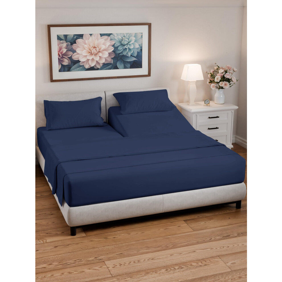 Split Head King Sheets Set - Top Split King Sheets for Adjustable Beds  Easy-Fit Split Head King Mattress - Flex Split Top King Sheets  Easy-Fit  Brea-image-OPC-PGT6QFJ-NEW