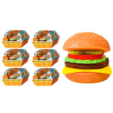 JA-RU Foodie Fusion Speel Burger Deluxe Squishy Speelgoed (6-pack) Maak je eigen Patty