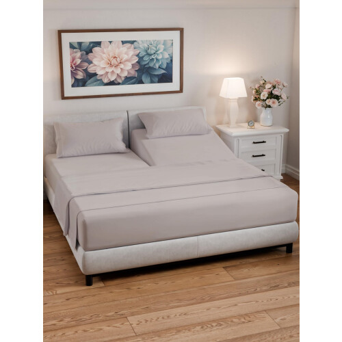 Split Head King Sheets Set - Top Split King Sheets for Adjustable Beds  Easy-Fit Split Head King Mattress - Flex Split Top King Sheets  Easy-Fit