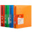 JAM PAPER Fichrios de plstico de 3 polegadas - Fichrios variados de 3 argolas (vermelho, azul, verde e laranja) - 4/pacote 1