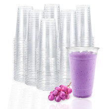TashiBox muanyag poharak [24 oz 100 cssze] Clear Crystal eldobhat muanyag poharak turmix poharak