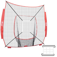 VEVOR 7x7FT Baseball Softball Oefennet, Draagbaar Trainingsnet voor Hitting, Vangen en Pitching