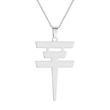 (Silber) Vintage Tokio Hotel Edelstahl Halskette Anhänger Halsketten Halsband Männer Frauen Schmuck Accessoires