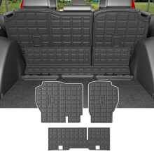 powoq Fuel Cargo Mat Compatible with 2023 2024 2025 Honda CRV Trunk Mat Back Seat Protector TPE Cargo Liner Replacement for 2023-2025 Honda CRV Acces