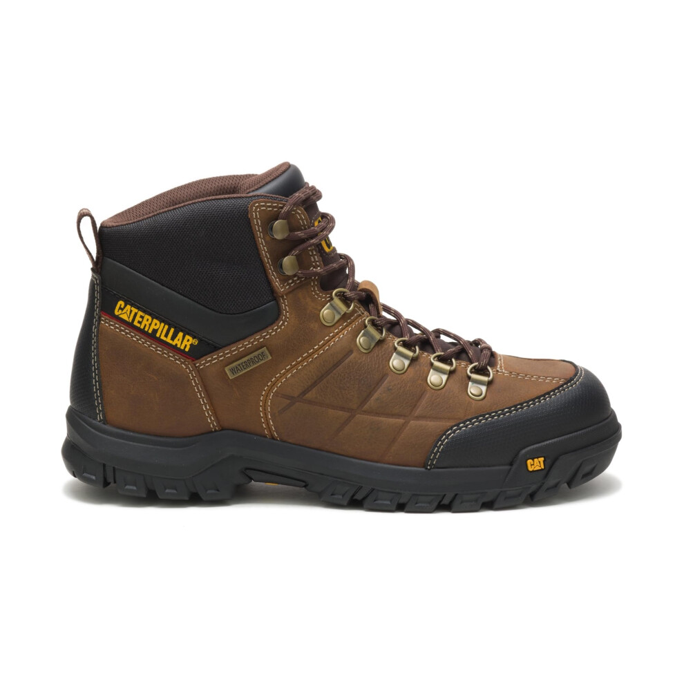 Cat Footwear Men's Threshold Waterproof Soft Toe Work Boot  Real Brown  6.5