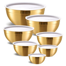 Moxinox Gold keveroednyek lgmentesen zrd fedelu, rozsdamentes aclbl kszlt keverotlak 7 darabos kszlete, idelis stshez, telek elkszt