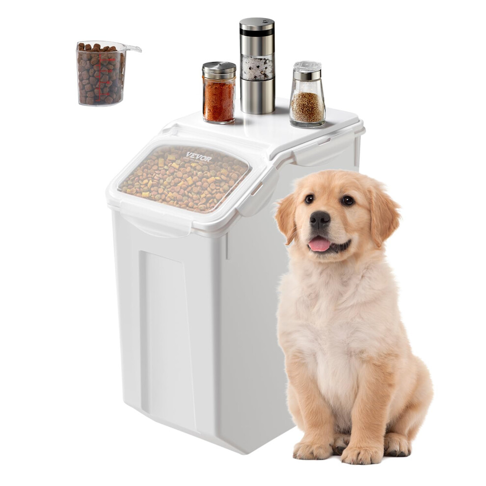 VEVOR Rice Storage Container  4.5Gallon/20L Capacity Large Dog Food Dispenser Bin  Kitchen Ingredient Grain Cereal Flour Bin  Pet food Containers with