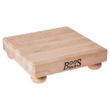 John Boos Block Square Wood Cutting Board B Series w/Feet 9""""x9""""x1.5"""" Maple
