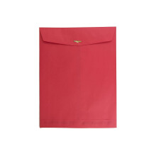 Papel de mermelada 10 x 13 Catlogo de extremo abierto Catrese de color Cierre de cierre - Red Recycled - 100/Pack