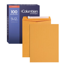 Enveloppes Columbian 9 x 12 pour catalogue avec fermeture auto-adh   sive, papier kraft brun de 28 lb, pour l'envoi de documents ou de photos au fo