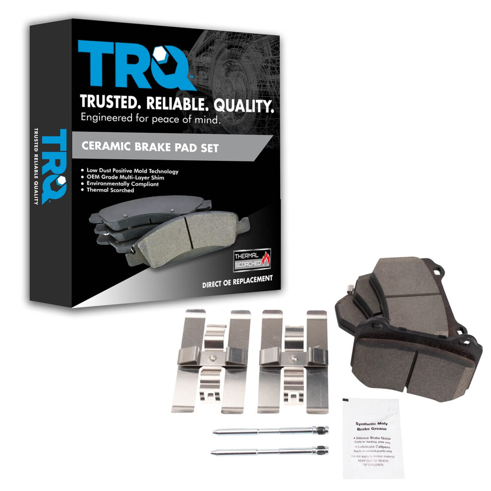 Trq Rear Brake Pads Ceramic Compatible With 2018 Subaru Wrx Sti 191213190111