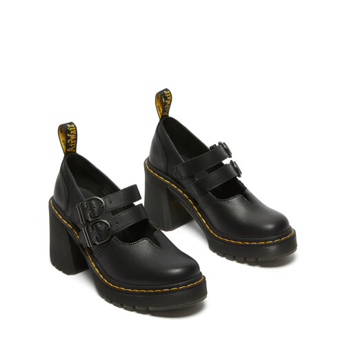 Dr. Martens Women's Eviee Platform, Black Sendal, 5 1