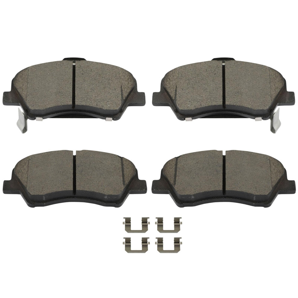 Scitoo D2190 Ceramic Brake Pads Sets Front W/Hardware Replacement For Hyundai For Accent 2018-2022 For Kia For Rio 2018-2022 198519876688