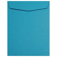 JAM PAPER 10 x 13 Avoin pääluettelo Värilliset kirjekuoret - Sininen Kierrätetty - 100/Pack