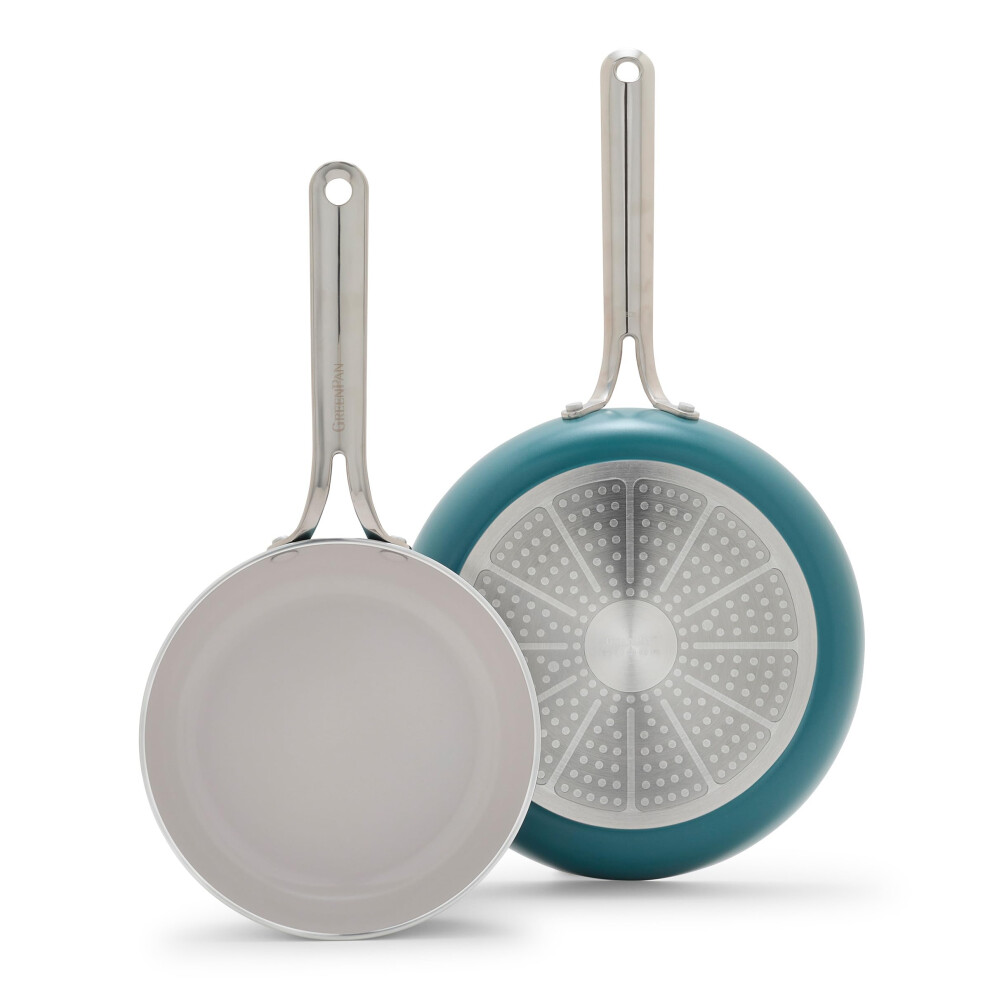 GreenPan Nova 8  & 10  2 Piece Frying Pan Skillet Set  Oprahs Favorite Things 2024  Induction Suitable PFAS-Free Nontoxic Ceramic Nonstick  Dishwasher