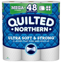 Papel higinico ultra suave y fuerte acolchado de 12 mega rollos de 12 mega