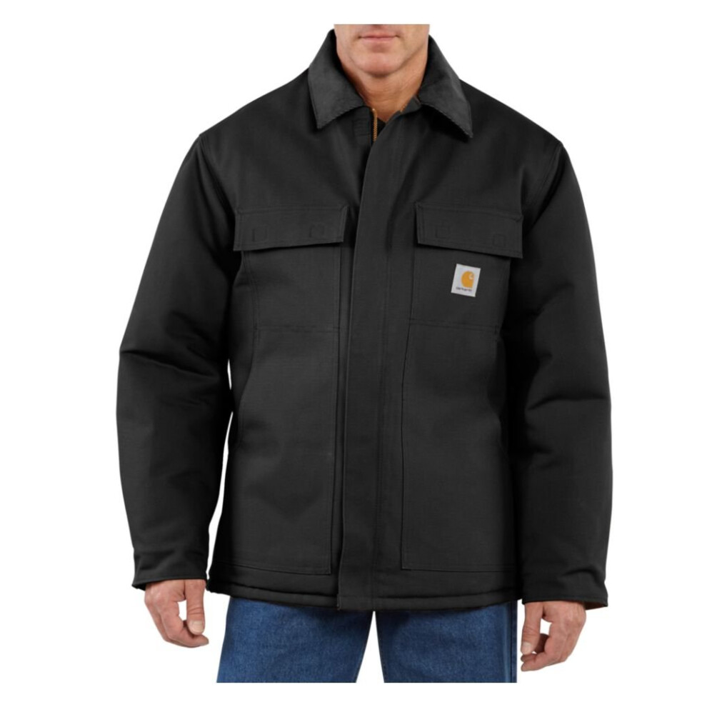 Carhartt mens Loose Fit Firm Duck Insulated Traditional Coat work utility outerwear  Black  Large Tall US