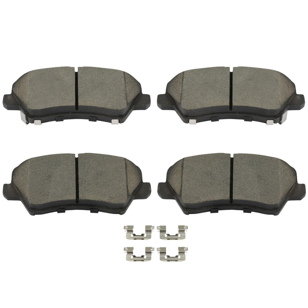 Scitoo D1828 Ceramic Brake Pads Set - Front W/Hardware Replacement For Hyundai Elantra Gt Veloster Kia Forte 2017-2018 Forte Koup 2017 Forte5 2017 198519876657